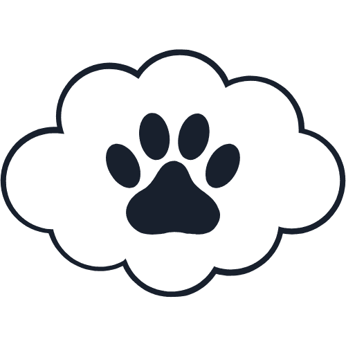 cloud with paw in middle of it